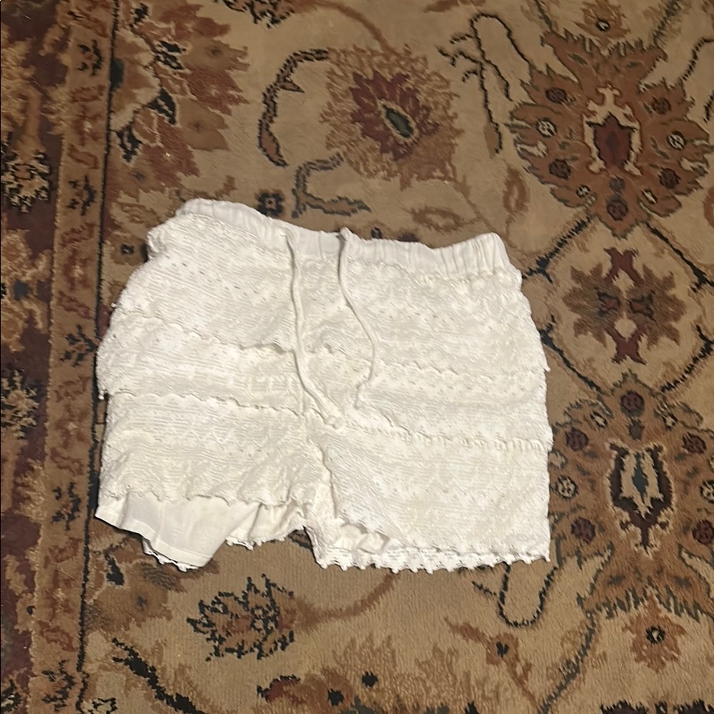 Ocean Drive Women's White crochet Shorts